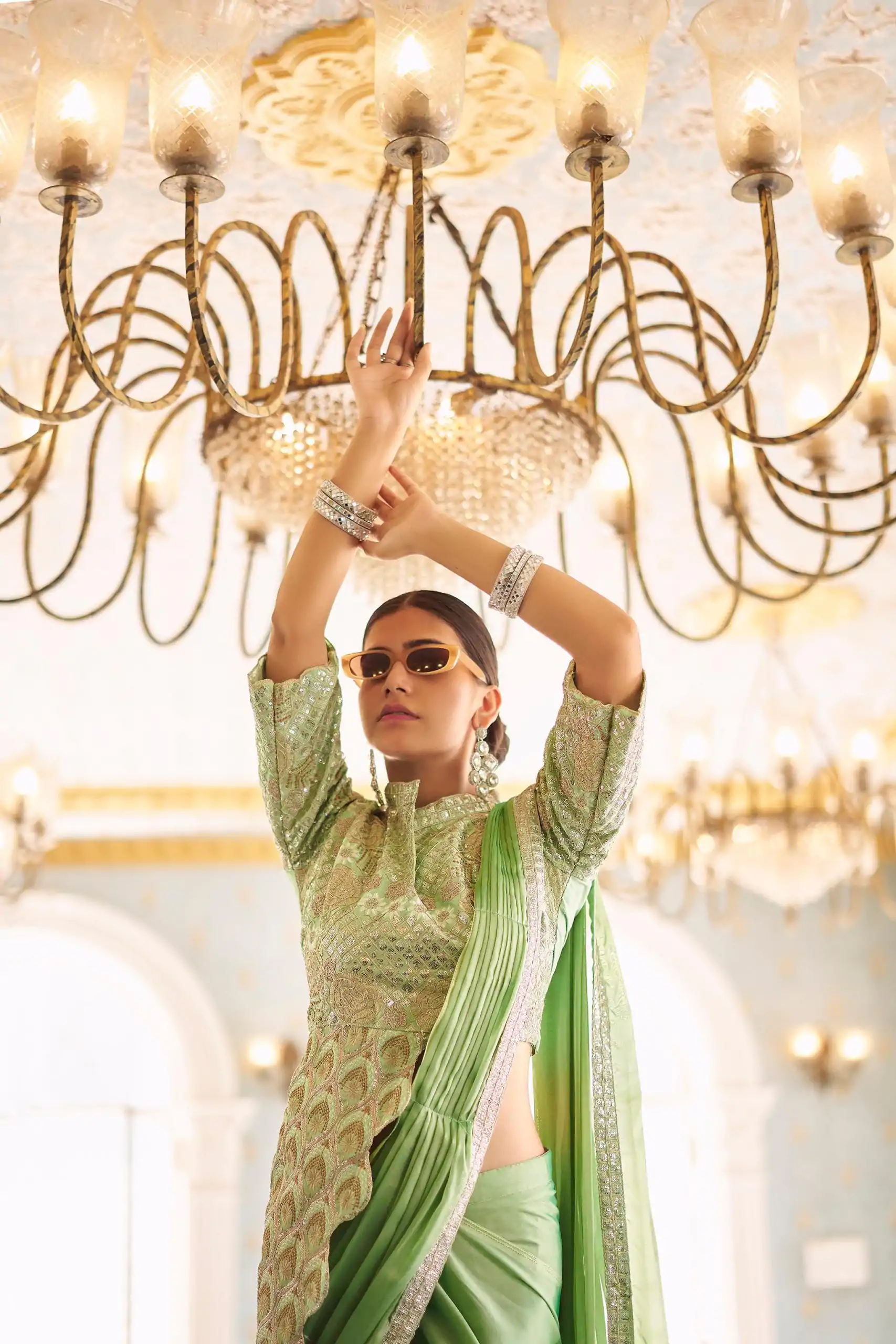 ST 1103 Pista Color Chinon Embroidery Work Lace Border Saree Casual, Wedding, Festive, Events . Expected Delivery 4-6 Working Days @2099/- only | Sarees, Bollywood Sarees, Creative Sarees, Designer Sarees, Embroidered Sarees, Ethnic Saree, Modern Digital sarees, Party Wear Sarees