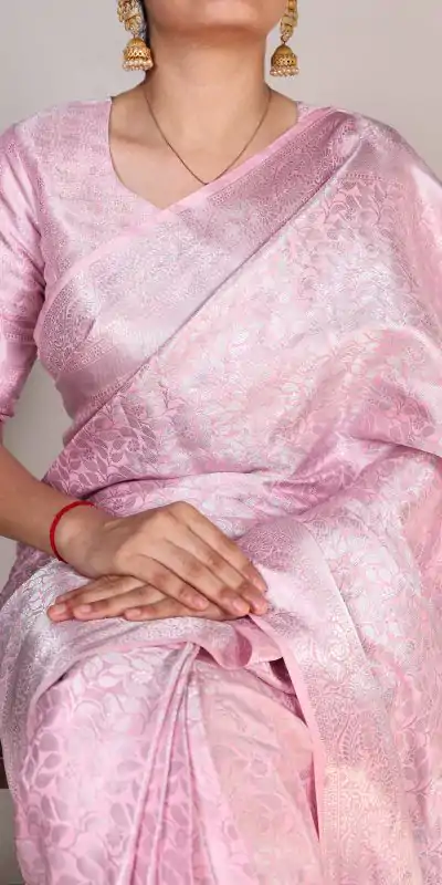 YNF 7404 Baby Pink Color Kanjivaram Zari Weaving Work Saree Casual, Wedding, Festive, Events . Expected Delivery  4-6 Working Days @1599/- only                                | Sarees, Bollywood Sarees, Creative Sarees, Designer Sarees, Embroidered Sarees, Ethnic Saree, Modern Digital sarees, Party Wear Sarees