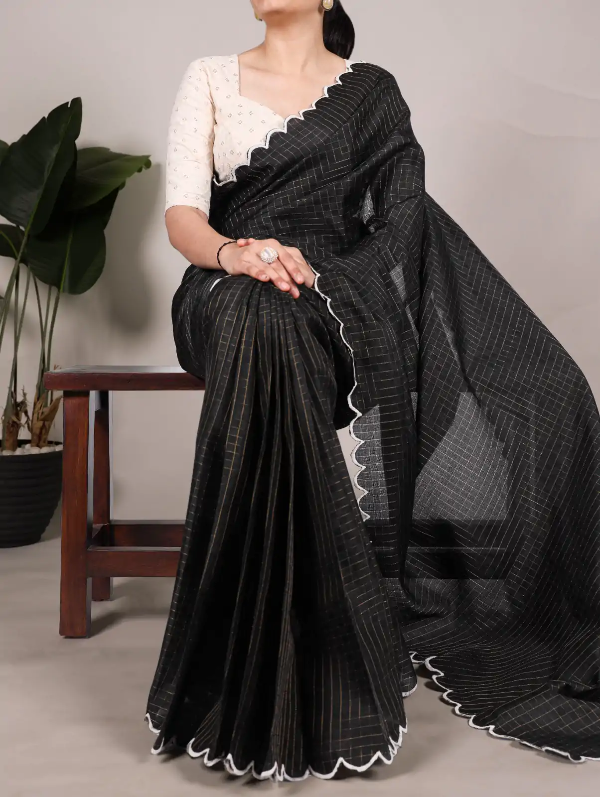 YNF 7105 Black Color Gadhawal Chex Arca Work Saree Casual, Wedding, Festive, Events . Expected Delivery 4-6 Working Days @1599/- only | Sarees, Bollywood Sarees, Creative Sarees, Designer Sarees, Embroidered Sarees, Ethnic Saree, Modern Digital sarees, Party Wear Sarees