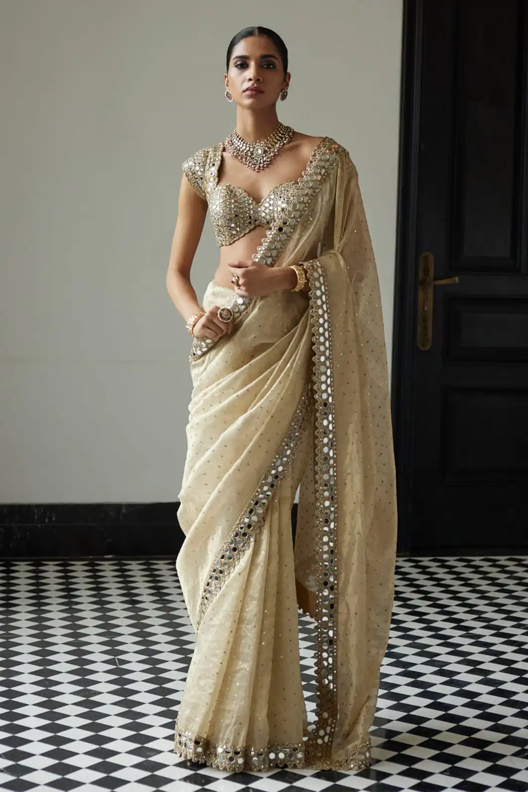 DF 3416 Grey Color Organza 5 Mm Sequins Work Saree Casual, Wedding, Festive, Events . Expected Delivery  4-6 Working Days @1949/- only                                                                                | Sarees, Bollywood Sarees, Creative Sarees, Designer Sarees, Embroidered Sarees, Ethnic Saree, Modern Digital sarees, Party Wear Sarees