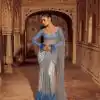 DF 3446 Firozi Color Mono Net 5mm Multy & Sequins Embroidery Work Saree Casual, Wedding, Festive, Events . Expected Delivery  4-6 Working Days @1759/- only                                                                                | Sarees, Bollywood Sarees, Creative Sarees, Designer Sarees, Embroidered Sarees, Ethnic Saree, Modern Digital sarees, Party Wear Sarees