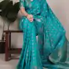 YNF 7904 Firozi Color Roop Silk Zari Weaving Work Saree Casual, Wedding, Festive, Events . Expected Delivery  4-6 Working Days @1749/- only                                                                                | Sarees, Bollywood Sarees, Creative Sarees, Designer Sarees, Embroidered Sarees, Ethnic Saree, Modern Digital sarees, Party Wear Sarees