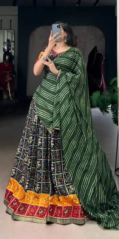 LNB 1638 Green Color Cotton Printed With Foil Work Lehenga Choli Wedding, Party, Festive, Events Etc. Delivery 4-6 Working Days Rs 1999 | Lehenga, Bollywood Lehenga, Creative Lehenga, Designer Lehenga, Embroidered Lehenga, Party Wear Lehenga