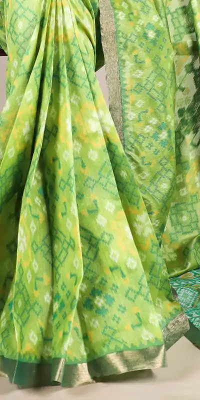 YNF 7416 Green Color Jacquard Silk Patola Print Zari Weaving Work Saree Casual, Wedding, Festive, Events . Expected Delivery  4-6 Working Days @2599/- only                                                                                | Sarees, Bollywood Sarees, Creative Sarees, Designer Sarees, Embroidered Sarees, Ethnic Saree, Modern Digital sarees, Party Wear Sarees