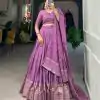 LNB 1906 Lavender Color Pure Chanderi Plain Zari Weaving Work Border Lehenga Choli Wedding, Party, Festive, Events Etc. Delivery 4-6 Working Days Rs 1999 | Lehenga, Bollywood Lehenga, Creative Lehenga, Designer Lehenga, Embroidered Lehenga, Party Wear Lehenga
