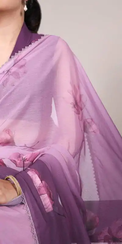 YNF 7038 Lavender Color Weightless Marbal Floral Printed Lace Saree Casual, Wedding, Festive, Events . Expected Delivery  4-6 Working Days @1549/- only                                                                                | Sarees, Bollywood Sarees, Creative Sarees, Designer Sarees, Embroidered Sarees, Ethnic Saree, Modern Digital sarees, Party Wear Sarees