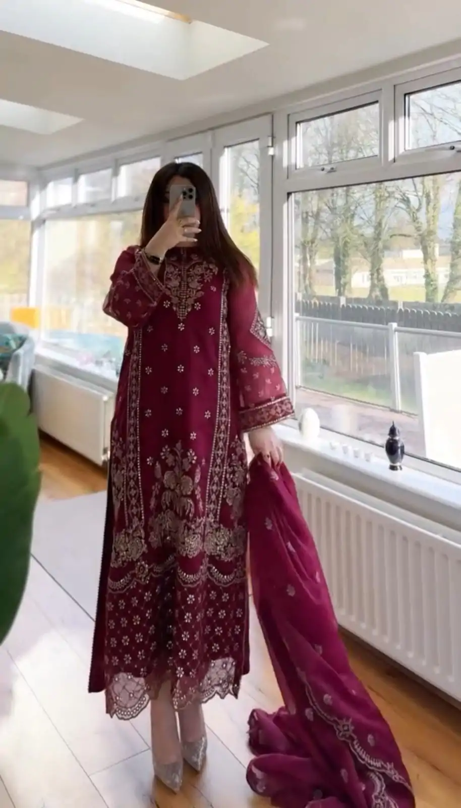 BE 383 Maroon Color Georgette Embroidery Diamond Work Salwar Suit Casual, Wedding, Festive, Events . Expected Delivery  4-6 Working Days @1999/- only      | Jump Suits, Salwar suit, Casual Suits, Creative suits, Designer Suits, Palazzo Suits, Party Wear Suits, Patiala Suits, Straight Suits