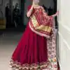LNB 1657 Maroon Color Silk Georgette Original Mirror Lace Touch Up Lehenga Choli Wedding, Party, Festive, Events Etc. Delivery 4-6 Working Days Rs 4299 | Lehenga, Bollywood Lehenga, Creative Lehenga, Designer Lehenga, Embroidered Lehenga, Party Wear Lehenga