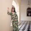 YNF 7042 Mehandi Color Weightless Marbal Floral Printed Lace Border Saree Casual, Wedding, Festive, Events . Expected Delivery  4-6 Working Days @1549/- only                                                                                | Sarees, Bollywood Sarees, Creative Sarees, Designer Sarees, Embroidered Sarees, Ethnic Saree, Modern Digital sarees, Party Wear Sarees