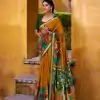 YNF 7048 Mustard Color Polyester Chanderi Kalamkari Weaving Work Saree Casual, Wedding, Festive, Events . Expected Delivery  4-6 Working Days @1499/- only                                | Sarees, Bollywood Sarees, Creative Sarees, Designer Sarees, Embroidered Sarees, Ethnic Saree, Modern Digital sarees, Party Wear Sarees