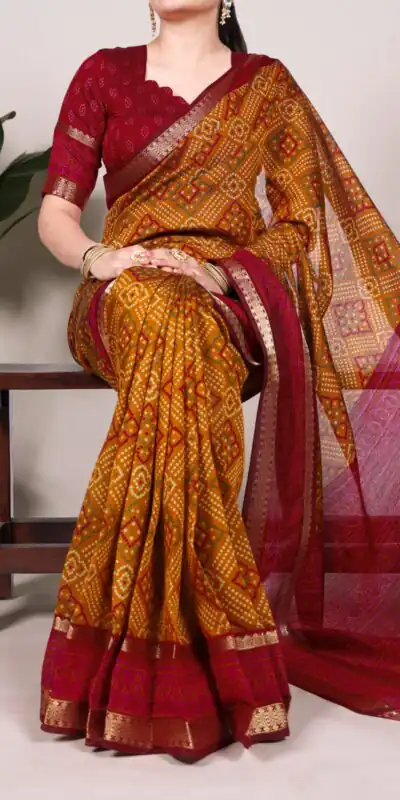 YNF 7046 Mustard Color Polyester Chanderi Print Zari Weaving Work Saree Casual, Wedding, Festive, Events . Expected Delivery 4-6 Working Days @1549/- only | Sarees, Bollywood Sarees, Creative Sarees, Designer Sarees, Embroidered Sarees, Ethnic Saree, Modern Digital sarees, Party Wear Sarees