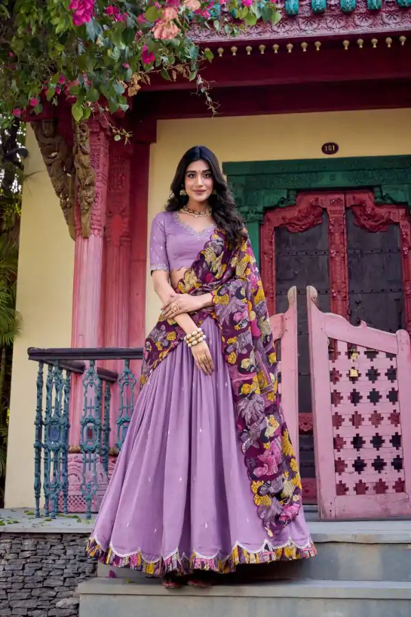 LNB 1237 Mustard Color Vichitra Sequins and Embroidery Work Kalamkari Lehenga Choli Wedding, Party, Festive, Events Etc. Delivery 4-6 Working Days Rs 3299 | Lehenga, Bollywood Lehenga, Creative Lehenga, Designer Lehenga, Embroidered Lehenga, Party Wear Lehenga