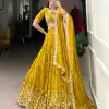LNB 1415 Mustard Color Vichitra Silk Sequins Thread Embroidery Work Lehenga Choli Wedding, Party, Festive, Events Etc. Delivery 4-6 Working Days Rs 3199 | Lehenga, Bollywood Lehenga, Creative Lehenga, Designer Lehenga, Embroidered Lehenga, Party Wear Lehenga