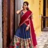 LNB 1242 Navy Blue Color Poly Chanderi Kalamkari Printed Weaving Work Lehenga Choli Wedding, Party, Festive, Events Etc. Delivery 4-6 Working Days Rs 1899 | Lehenga, Bollywood Lehenga, Creative Lehenga, Designer Lehenga, Embroidered Lehenga, Party Wear Lehenga