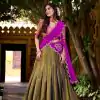 LNB 2009 Navy Blue Elevate your style with the Navy Blue Kanchipuram Weaving Lehenga Choli, featuring stunning zari work and a comfortable drawstring fit. | Lehenga, Bollywood Lehenga, Creative Lehenga, Designer Lehenga, Embroidered Lehenga, Party Wear Lehenga