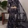 YNF 7052 Navy Blue Color Lurex Brasso Floral Viscose Brasso Saree Casual, Wedding, Festive, Events . Expected Delivery  4-6 Working Days @1799/- only                                                                                | Sarees, Bollywood Sarees, Creative Sarees, Designer Sarees, Embroidered Sarees, Ethnic Saree, Modern Digital sarees, Party Wear Sarees