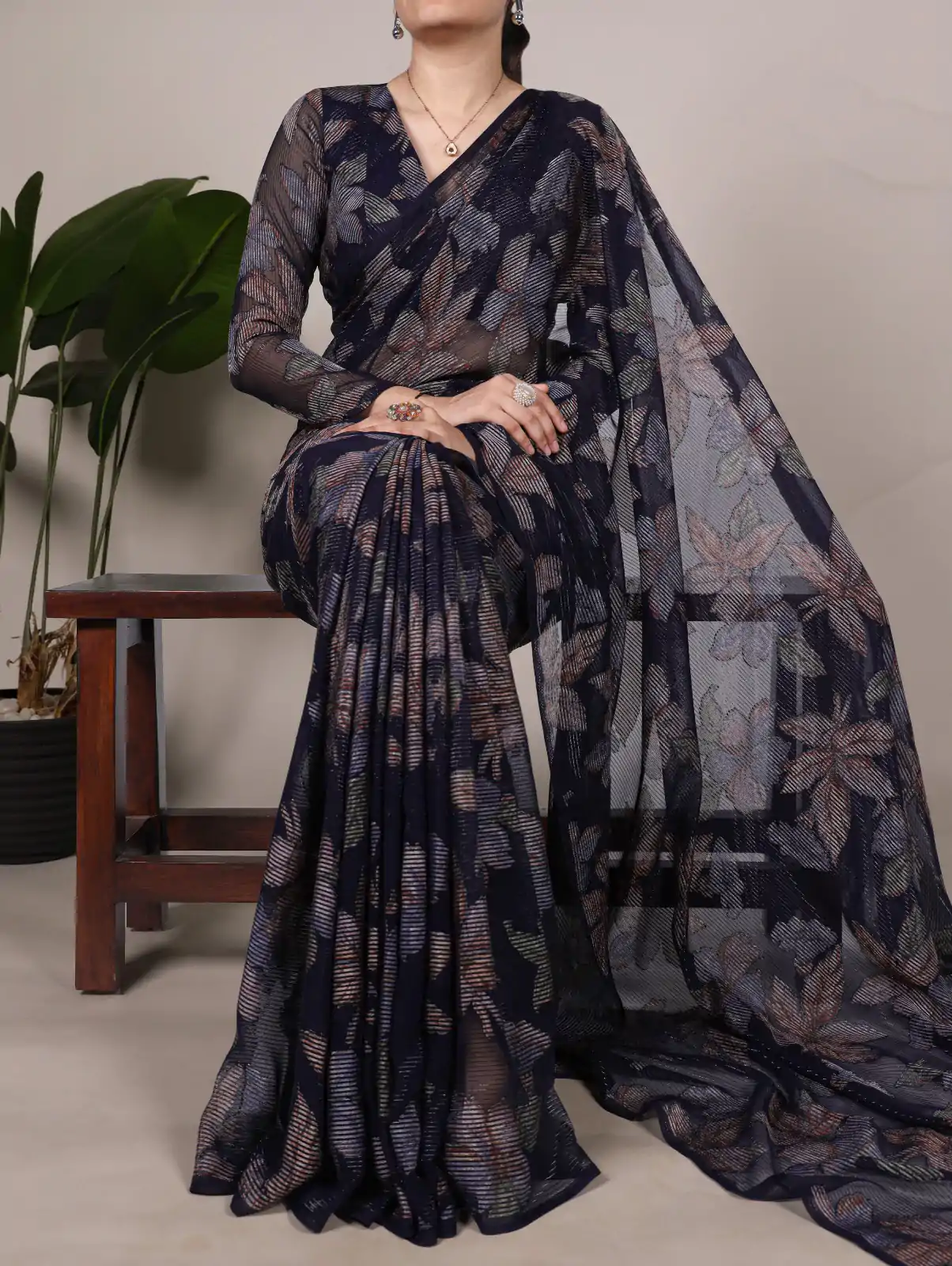 YNF 7052 Navy Blue Color Lurex Brasso Floral Viscose Brasso Saree Casual, Wedding, Festive, Events . Expected Delivery  4-6 Working Days @1799/- only                                                                                | Sarees, Bollywood Sarees, Creative Sarees, Designer Sarees, Embroidered Sarees, Ethnic Saree, Modern Digital sarees, Party Wear Sarees