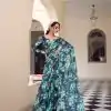 YNF 7042 Navy Blue Color Weightless Marbal Floral Printed Border Saree Casual, Wedding, Festive, Events . Expected Delivery  4-6 Working Days @1549/- only                                                                                | Sarees, Bollywood Sarees, Creative Sarees, Designer Sarees, Embroidered Sarees, Ethnic Saree, Modern Digital sarees, Party Wear Sarees