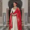 LG 1970 Off White Color Chinon Lace On Border Latkan Dori Salwar Suit Casual, Wedding, Festive, Events . Expected Delivery  4-6 Working Days @1999/- only      | Jump Suits, Salwar suit, Casual Suits, Creative suits, Designer Suits, Palazzo Suits, Party Wear Suits, Patiala Suits, Straight Suits