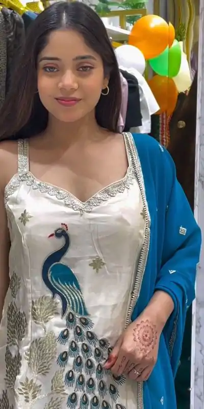 LG 1994 Off White Color French Crape Embroidery Work Salwar Suit Casual, Wedding, Festive, Events . Expected Delivery  4-6 Working Days @1999/- only      | Jump Suits, Salwar suit, Casual Suits, Creative suits, Designer Suits, Palazzo Suits, Party Wear Suits, Patiala Suits, Straight Suits