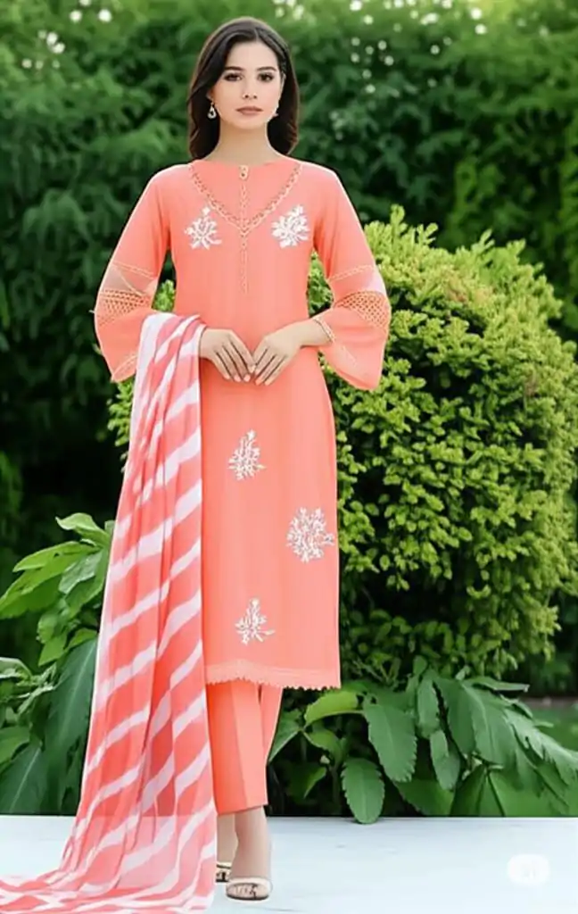 LG 1951 Peach Color Roman Silk Embroidery Work On Front Side Salwar Suit Casual, Wedding, Festive, Events . Expected Delivery 4-6 Working Days @1999/- only | Jump Suits, Salwar suit, Casual Suits, Creative suits, Designer Suits, Palazzo Suits, Party Wear Suits, Patiala Suits, Straight Suits