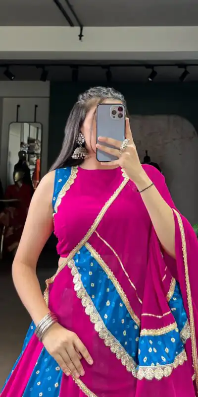 LNB 1673 Pink Color Tasar Silk Bandhej Print With Lace Touch Up Lehenga Choli Wedding, Party, Festive, Events Etc. Delivery 4-6 Working Days Rs 3099 | Lehenga, Bollywood Lehenga, Creative Lehenga, Designer Lehenga, Embroidered Lehenga, Party Wear Lehenga