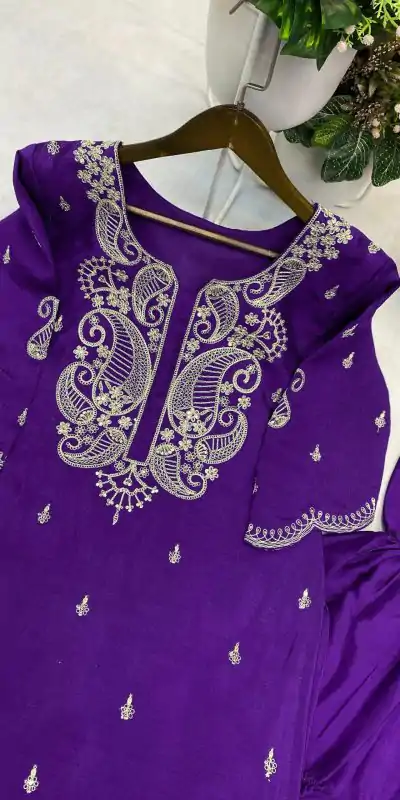 BE 352 Purple Color Chinon Cording Sequence Embroidery Work Salwar Suit Casual, Wedding, Festive, Events . Expected Delivery  4-6 Working Days @1699/- only      | Jump Suits, Salwar suit, Casual Suits, Creative suits, Designer Suits, Palazzo Suits, Party Wear Suits, Patiala Suits, Straight Suits