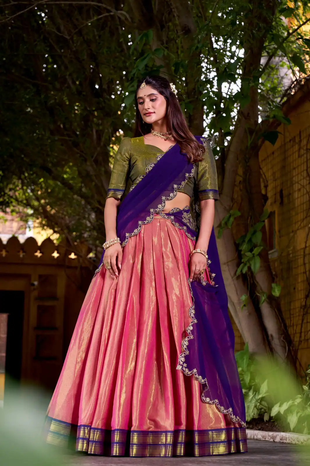 LNB 2009 Purple Color Kanchipuram Weaving With Zari Weaving Work Lehenga Choli Wedding, Party, Festive, Events Etc. Delivery 4-6 Working Days Rs 1999 | Lehenga, Bollywood Lehenga, Creative Lehenga, Designer Lehenga, Embroidered Lehenga, Party Wear Lehenga
