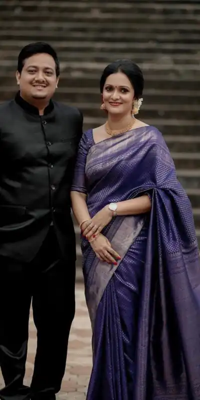 KP 3075 Purple Soft Lichi Silk Whit Designer Jacquard Work in Saree it Grab for βΉ1399. Delivery 4-6 Working Days. Shop now. | Sarees, Bollywood Sarees, Creative Sarees, Designer Sarees, Embroidered Sarees, Ethnic Saree, Modern Digital sarees, Party Wear Sarees