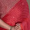 YNF 3452 Red Color Georgette Sequins Multy Embroidery Work Saree Casual, Wedding, Festive, Events . Expected Delivery  4-6 Working Days @1799/- only                                                                                | Sarees, Bollywood Sarees, Creative Sarees, Designer Sarees, Embroidered Sarees, Ethnic Saree, Modern Digital sarees, Party Wear Sarees