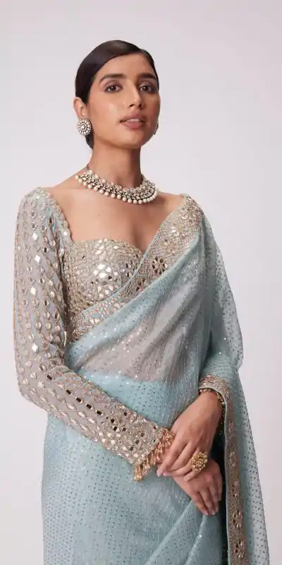 DF 3431 Sky Blue Color Faux Georgette Heavy 5mm Sequence Work Saree Casual, Wedding, Festive, Events . Expected Delivery  4-6 Working Days @1759/- only                                                                                | Sarees, Bollywood Sarees, Creative Sarees, Designer Sarees, Embroidered Sarees, Ethnic Saree, Modern Digital sarees, Party Wear Sarees