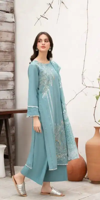LG 1987 Sky Blue Color Roman Silk Sequence Embroidery Work Salwar Suit Casual, Wedding, Festive, Events . Expected Delivery  4-6 Working Days @1949/- only      | Jump Suits, Salwar suit, Casual Suits, Creative suits, Designer Suits, Palazzo Suits, Party Wear Suits, Patiala Suits, Straight Suits