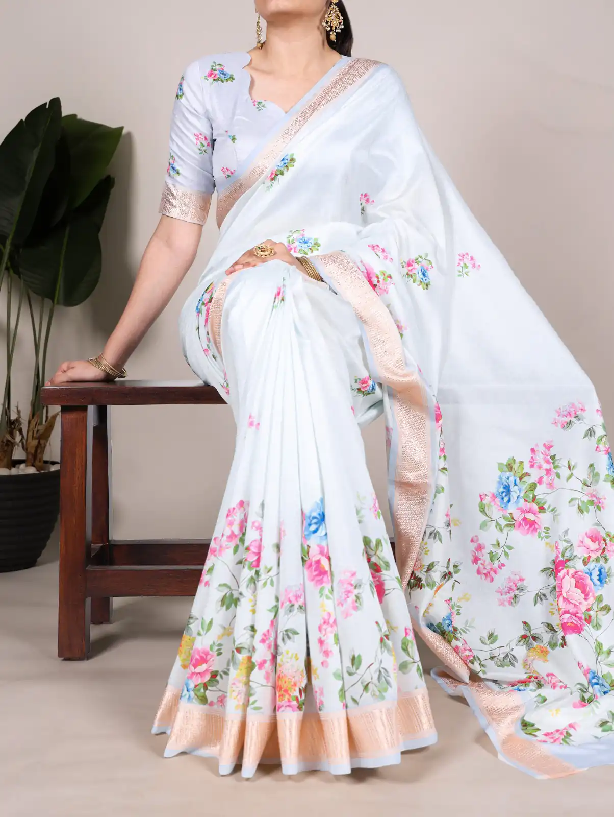YNF 7015 Sky Blue Color Tussar Silk With Viscose Border Printed Saree Casual, Wedding, Festive, Events . Expected Delivery 4-6 Working Days @1699/- only | Sarees, Bollywood Sarees, Creative Sarees, Designer Sarees, Embroidered Sarees, Ethnic Saree, Modern Digital sarees, Party Wear Sarees