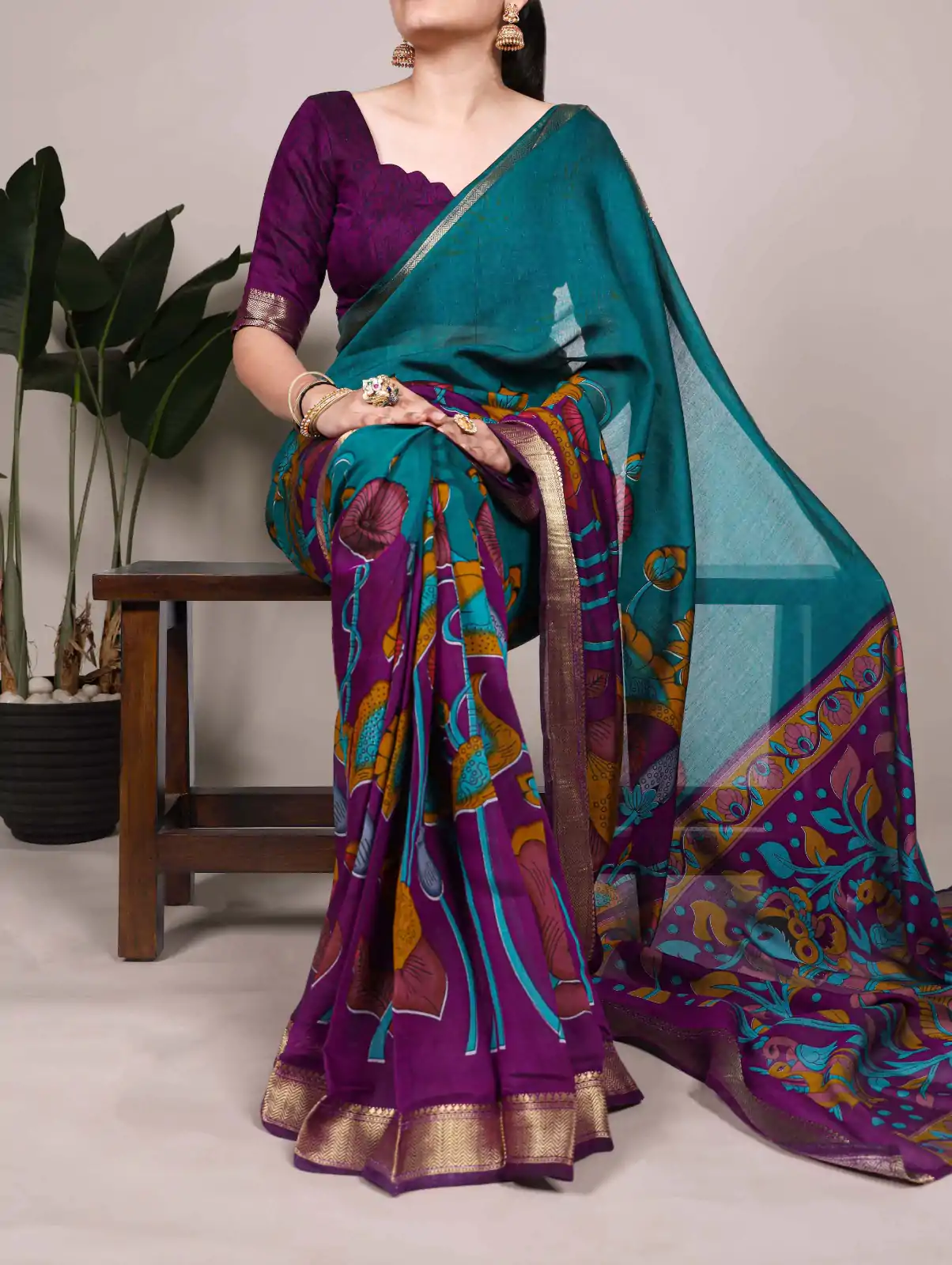 YNF 7036 Teal Color Polyester Chanderi Printed Zari Weaving Work Saree Casual, Wedding, Festive, Events . Expected Delivery 4-6 Working Days @1499/- only | Sarees, Bollywood Sarees, Creative Sarees, Designer Sarees, Embroidered Sarees, Ethnic Saree, Modern Digital sarees, Party Wear Sarees