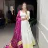 LNB 1653 White Color Gaji Silk Dyeing With Lagdi patta Lehenga Choli Wedding, Party, Festive, Events Etc. Delivery 4-6 Working Days Rs 3499 | Lehenga, Bollywood Lehenga, Creative Lehenga, Designer Lehenga, Embroidered Lehenga, Party Wear Lehenga