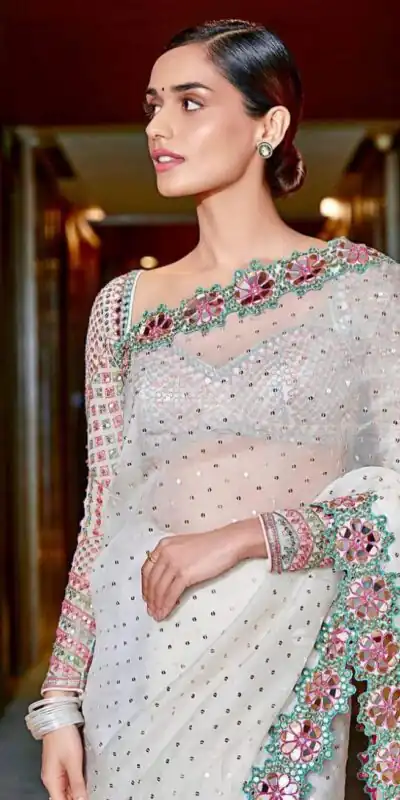 DF 3453 White Color Faux Georgette 5mm Sequence Work Casual, Wedding, Festive, Events . Expected Delivery 4-6 Working Days @2099/- only | Sarees, Bollywood Sarees, Creative Sarees, Designer Sarees, Embroidered Sarees, Ethnic Saree, Modern Digital sarees, Party Wear Sarees