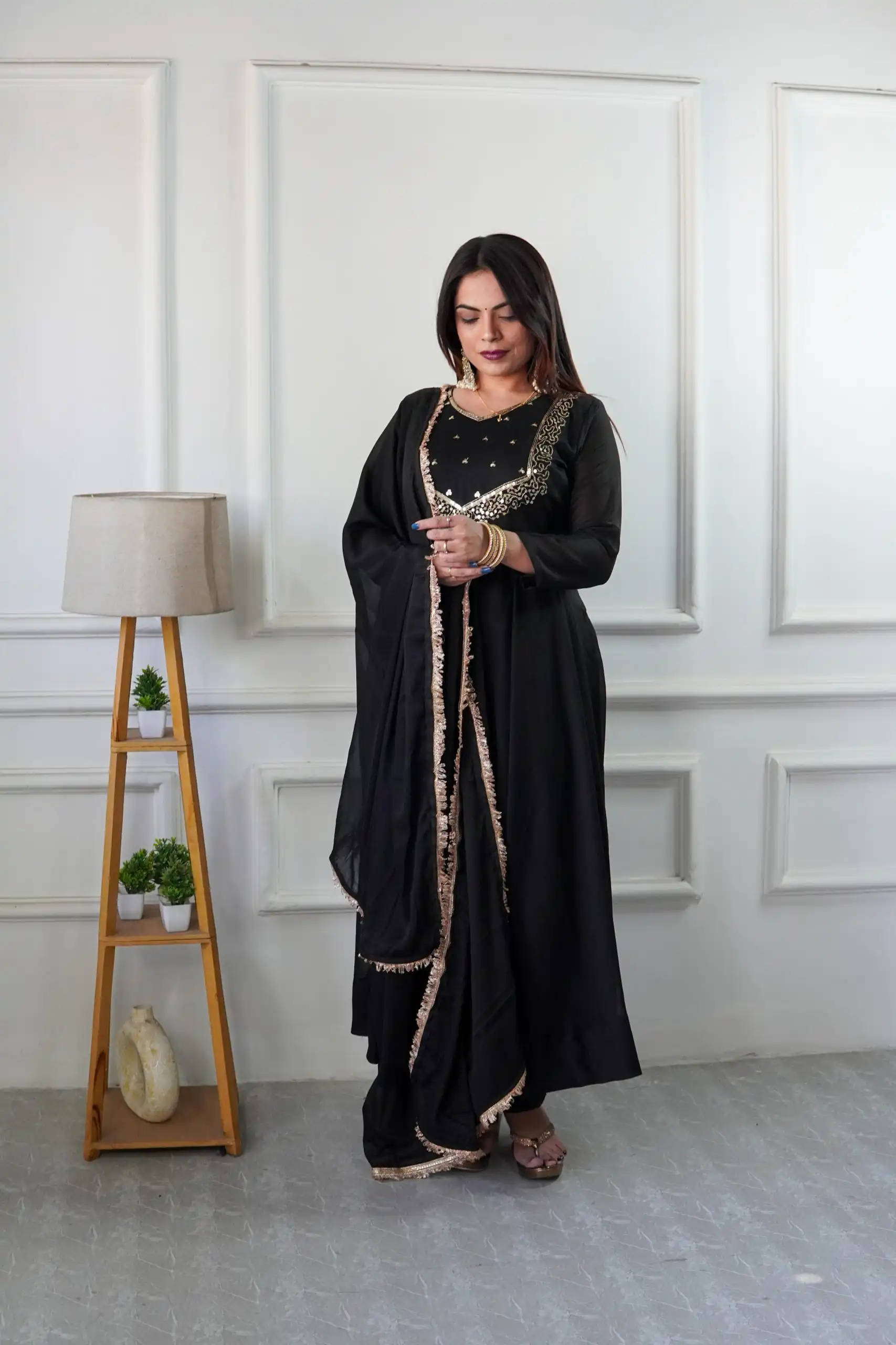 VLM 238 Black in Star Georgette. Lace Work Gown Wedding, Party, Festive, Events at ₹1999 only. Delivery 4-6 Working Days. Shop now. | Gowns, Bollywood Gowns, Creative Gowns, Designer Gowns, Embroidered Gowns, Party Wear Gowns