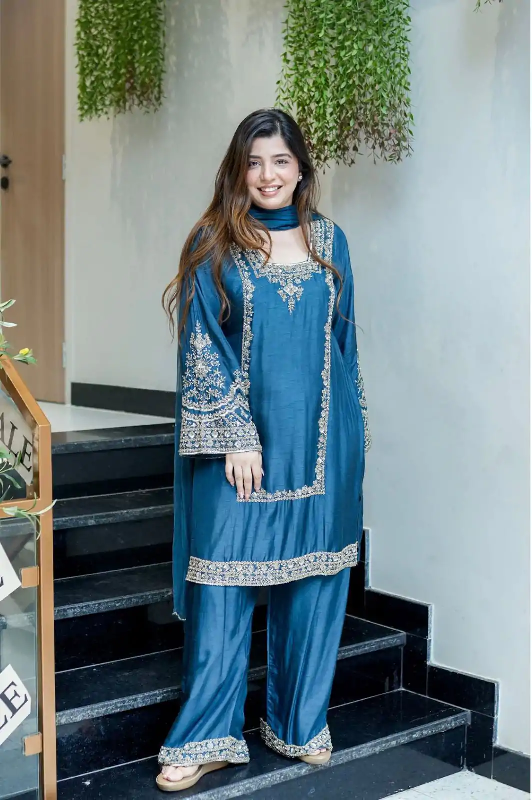 ZSR 3138 Blue German Chiffon With Embroidery Work with Full Sleeve Salwar Suit Wedding, Party, Festive, Events,Now at just ₹1949. Delivery 4-6 Worki | Jump Suits, Salwar suit, Casual Suits, Creative suits, Designer Suits, Palazzo Suits, Party Wear Suits, Patiala Suits, Straight Suits