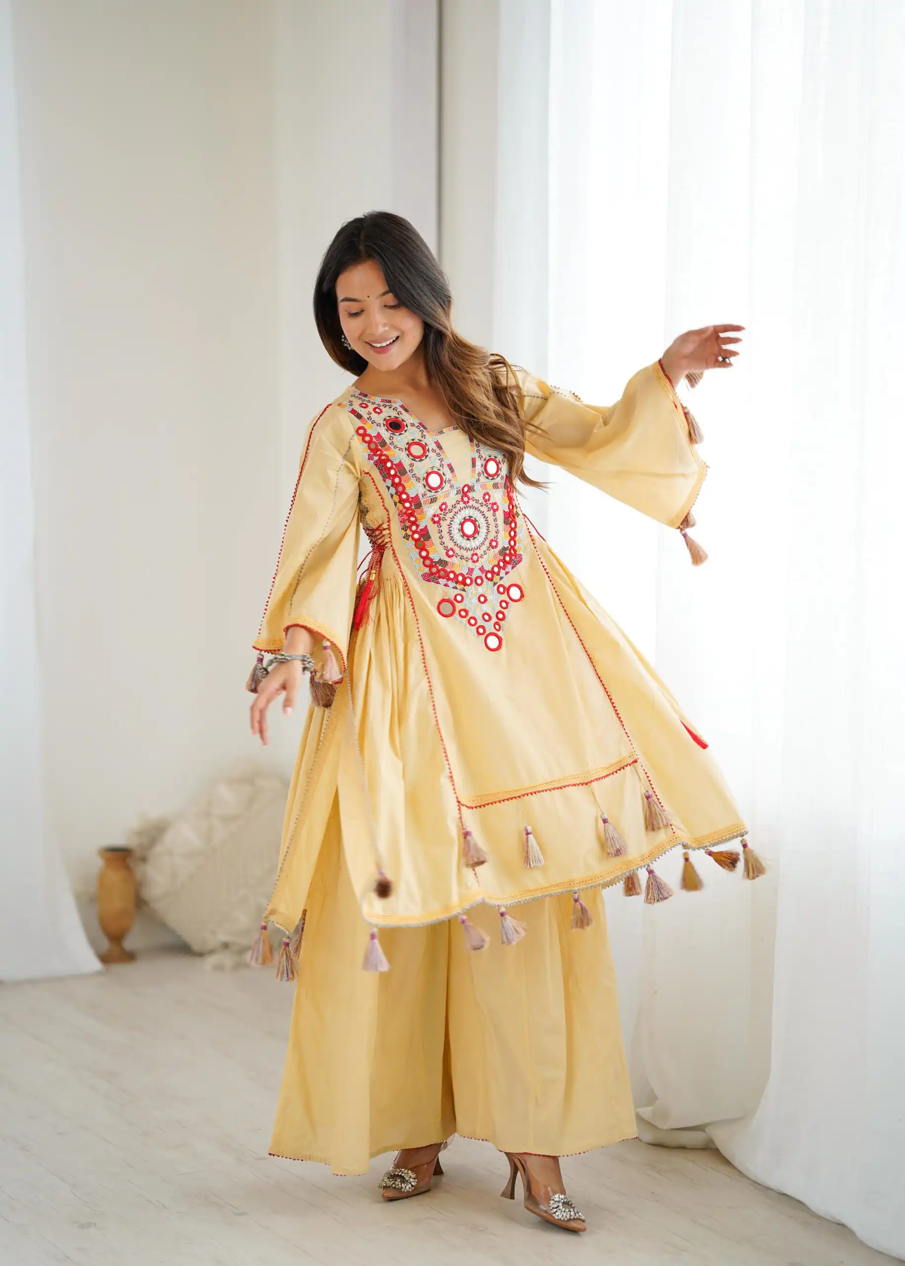SRK 5286 Cream in Khadi Cotton Mirror Work & Embroidery Work Salwar Suit . Now at just ₹2099. Delivery 4-6 Working Days. Shop now. | Jump Suits, Salwar suit, Casual Suits, Creative suits, Designer Suits, Palazzo Suits, Party Wear Suits, Patiala Suits, Straight Suits