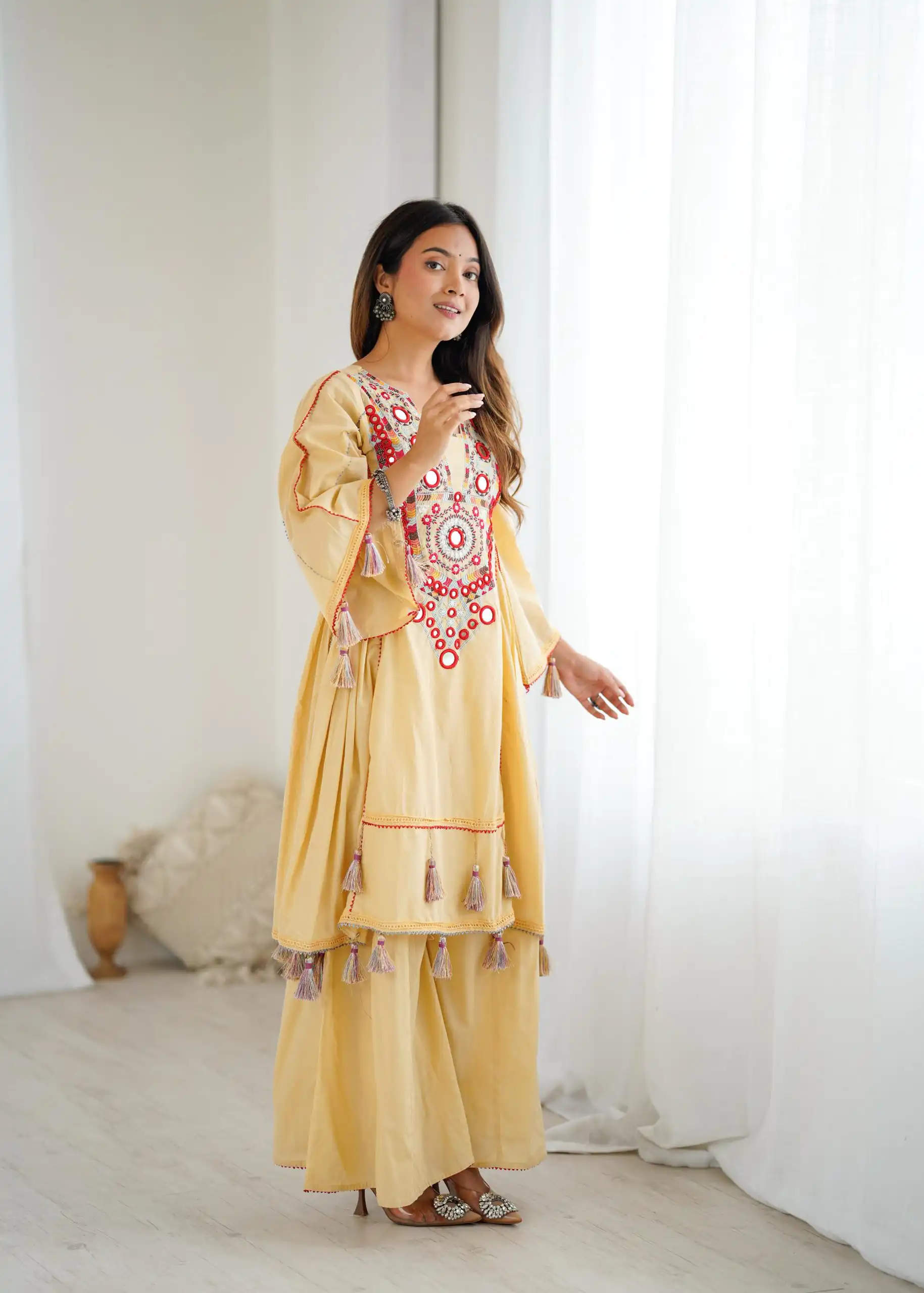SRK 5286 Cream in Khadi Cotton Mirror Work & Embroidery Work Salwar Suit . Now at just ₹2099. Delivery 4-6 Working Days. Shop now. | Jump Suits, Salwar suit, Casual Suits, Creative suits, Designer Suits, Palazzo Suits, Party Wear Suits, Patiala Suits, Straight Suits
