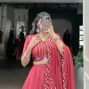 LNB 1659 Dark Pink Color Pure Rayon With Mirror Work & Gamthi Work. Lehenga Choli Price ₹4199.Introductory Delivery 4-6 Working Days. Shop now. | Lehenga, Bollywood Lehenga, Creative Lehenga, Designer Lehenga, Embroidered Lehenga, Party Wear Lehenga