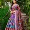 LNB 1222 Lavender Dola Silk With Kalamkari Print & Zari Work Lehenga Choli . Grab it for ₹1899. Delivery 4-6 Working Days. Shop now. | Lehenga, Bollywood Lehenga, Creative Lehenga, Designer Lehenga, Embroidered Lehenga, Party Wear Lehenga
