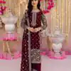 SRK 5238 Maroon Faux Georgette With 5mm Embroidery Sequence Work with Beads Work Wedding, Party, Festive, Events, 4-6 Working Days At 2399 | Jump Suits, Salwar suit, Casual Suits, Creative suits, Designer Suits, Palazzo Suits, Party Wear Suits, Patiala Suits, Straight Suits