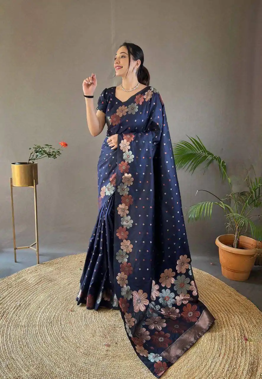 KP 6003 Navy Blue Soft Lichi Silk Cloth Lace Work & Lace Border Saree in Best Price ₹1399. Delivery 4-6 Working Days. Shop now. | Sarees, Bollywood Sarees, Creative Sarees, Designer Sarees, Embroidered Sarees, Ethnic Saree, Modern Digital sarees, Party Wear Sarees