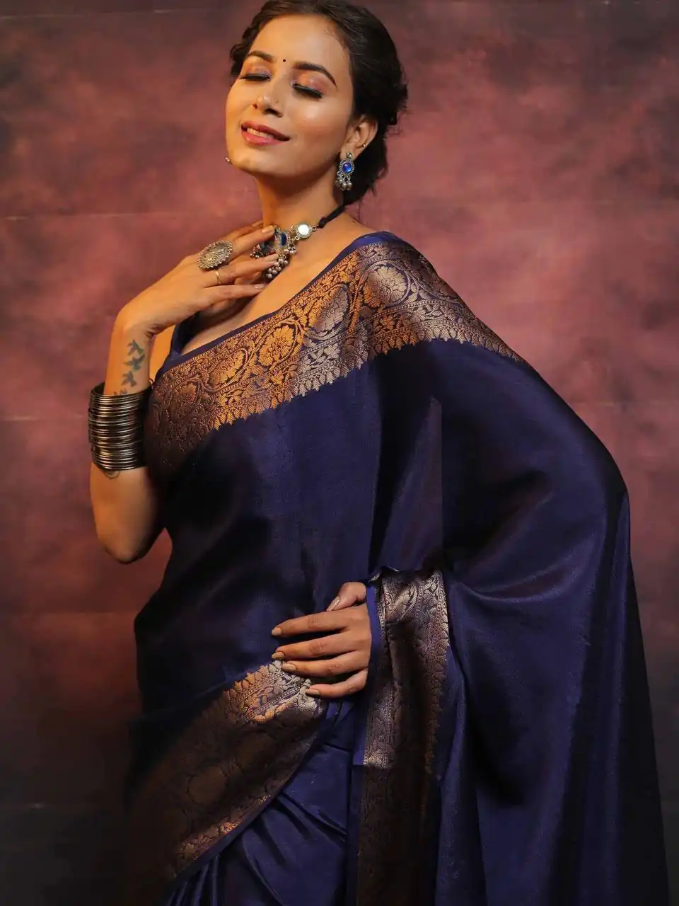 KP 6009 Navy Blue Soft Lichi Silk With Lace Border & Lace Work. Now Saree at just ₹1349. Delivery 4-6 Working Days. Shop now. | Sarees, Bollywood Sarees, Creative Sarees, Designer Sarees, Embroidered Sarees, Ethnic Saree, Modern Digital sarees, Party Wear Sarees