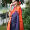 KP 3025 Navy Blue Soft Lichi Silk Saree Perfect for Wedding, Party, Baby Shower, Onam, Durga Puja . Available at ₹1449 only. Delivery 4-6 Working Days. | Sarees, Bollywood Sarees, Creative Sarees, Designer Sarees, Embroidered Sarees, Ethnic Saree, Modern Digital sarees, Party Wear Sarees