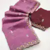 BT 1267 Onion in Crunchy Chiffon Embroidery Work Saree . Wedding, Party, Festive, Events, Exclusive Offer ₹1749. Delivery 4-6 Working Days. Shop now. | Sarees, Bollywood Sarees, Creative Sarees, Designer Sarees, Embroidered Sarees, Ethnic Saree, Modern Digital sarees, Party Wear Sarees
