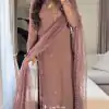 SRK 5264 Onion Georgette With Heavy Embroidery Sequence Work Salwar Suit Wedding, Party, Festive, Events, 4-6 Working Days Only 2049 | Jump Suits, Tops & Bottoms, Track Suits, Salwar suit, Casual Suits, Creative suits, Designer Suits, Palazzo Suits, Party Wear Suits, Patiala Suits, Straight Suits, Trendy Wear