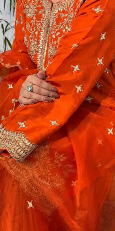 VLM 259 Orange Chinon Silk with Lace Work & Embroidery Work Salwar Suit . Special Price ₹1749. Delivery 4-6 Working Days. Shop now. | Jump Suits, Salwar suit, Casual Suits, Creative suits, Designer Suits, Palazzo Suits, Party Wear Suits, Patiala Suits, Straight Suits