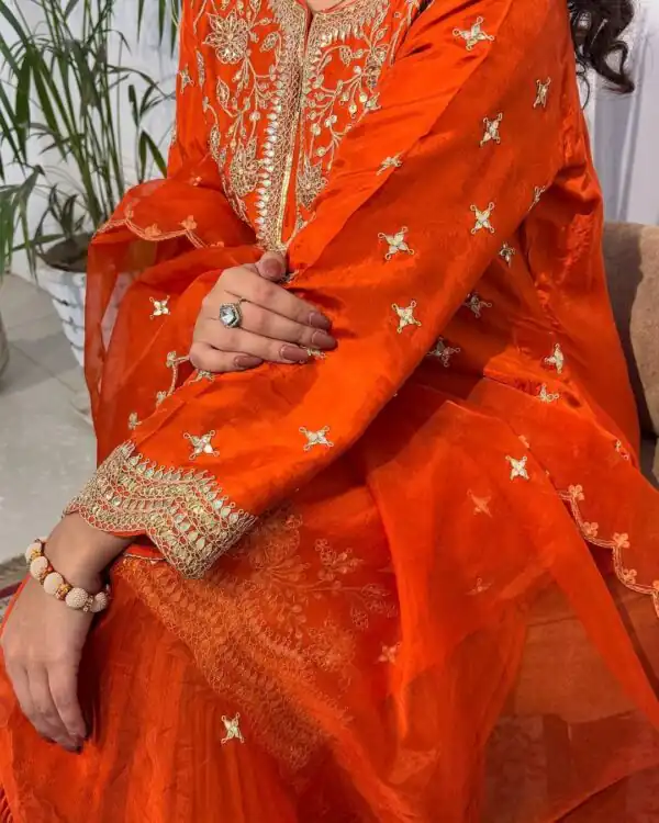 VLM 259 Orange Chinon Silk with Lace Work & Embroidery Work Salwar Suit . Special Price ₹1749. Delivery 4-6 Working Days. Shop now. | Jump Suits, Salwar suit, Casual Suits, Creative suits, Designer Suits, Palazzo Suits, Party Wear Suits, Patiala Suits, Straight Suits